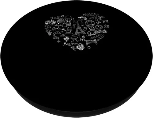 Vista 2 de Hermosa Francia Torre Eiffel francesa París PopSockets intercambiables PopGrip