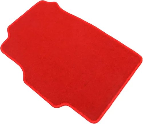 Vista 4 de IKON MOTORSPORTS, Alfombrillas compatibles con Acura Integra 1994-2001, ajuste de fábrica, alfombrillas de nailon rojo delanteras y traseras