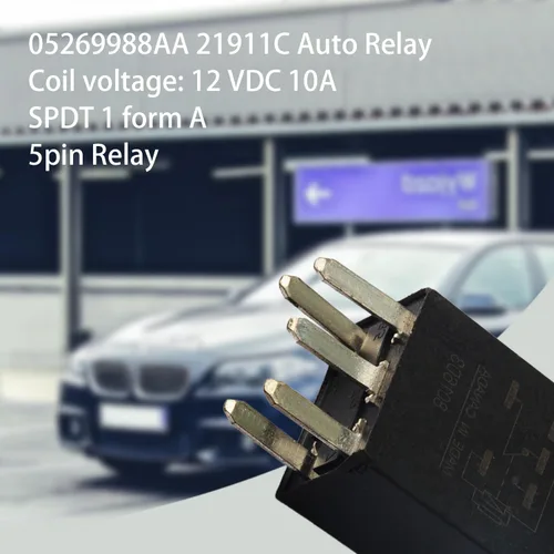 Vista 4 de 2 unids 05269988AA Relé 21911C 12V 10A Multiuso Automotriz Relé, 5pin Electrónica Automotriz Relés Automotriz