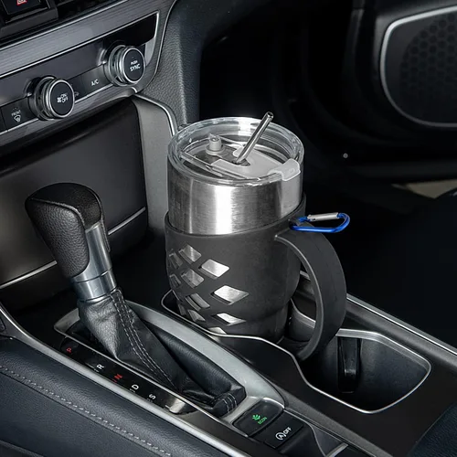 Vista 6 de Mango para vasos de 30 onzas, mango Yeti Rambler antideslizante, soporte de silicona para vaso Yeti Rambler/RTIC Tumbler/Corkcicle Tumbler Grip Negro