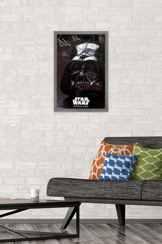 Vista 2 de Trends International Star Wars: Rogue One - Póster de pared de Lord Sith, 14.725 x 22.375 pulgadas, versión enmarcada de madera de granero