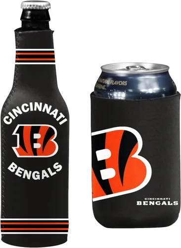 Vista 3 de Aislador para latas y botellas con logotipo de fútbol americano, enfriador de bebidas Huggie (Escudo/Logotipo Verde de Filadelfia (Eagles)) Escudo
