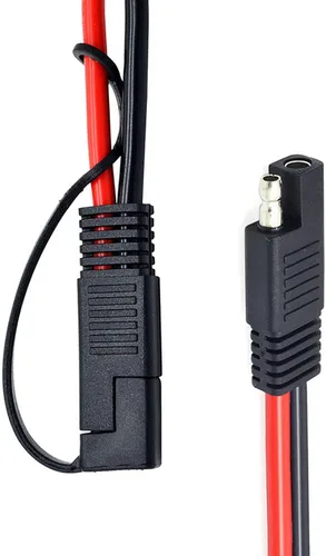 Vista 5 de Cable de extensión SAE de 10 pies 10 AWG SAE a SAE de desconexión rápida, cable de extensión de panel solar con adaptador de polaridad SAE inversa