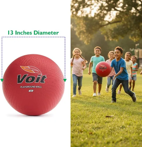 Vista 2 de Voit Pelota de juegos infantil, 13 pulgadas, color rojo