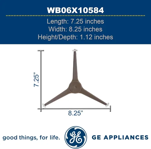 Vista 4 de GE WB06X10584 Soporte de bandeja giratoria OEM genuino para microondas GE