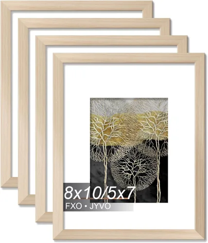 Vista 28 de Fxojyvo Marco de Fotos de 4x6, Muestra Foto de 3.5x5 con Paspartú o 4 x 6 Sin Paspartú, Liviano y de Alta Transparencia Marco de 4 por 6 para Pared