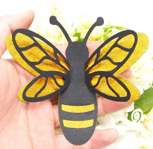 Vista 2 de PartyKindom Calcomanías de pared con temática de abejas para niños, calcomanías de pared para dormitorio extraíbles