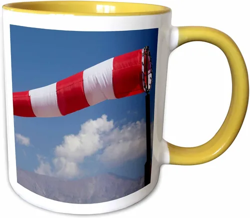 Vista 9 de 3dRose Calcetines de viento, aviación, aeropuerto de Vitacura, Santiago, Chile - SA05 DWA0057 -... - Tazas (taza_85852_4)