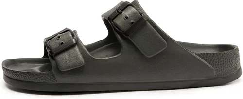 Vista 3 de FUNKYMONKEY - Sandalias bajas cómodas para mujer, hechas de etilvinilacetato, ajustables con hebilla doble