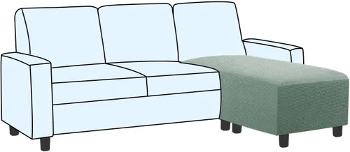 Vista 109 de H.VERSAILTEX Funda Deslizable para Otomana Rectangular Ajuste de Longitud 29"-34" Reposapiés Fundas Deslizables para Sofá Funda para Taburete