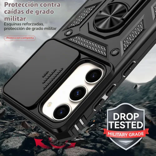 Vista 6 de Funda para Galaxy S23 de 6.1 pulgadas, con protectores de pantalla y funda para cámara, [grado militar] de 16 pies. Funda a prueba de caídas