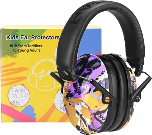 Vista 21 de PROHEAR 032 2.0 - Auriculares con cancelación de ruido para niños - Reducción de ruido de 25dB - Orejeras ajustables de protección sensorial