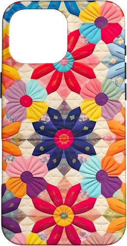 Vista 19 de Quilting Flower Blooms Quilt Pattern Case for iPhone 17