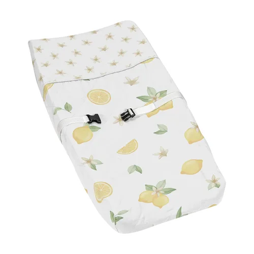 Vista 9 de Sweet Jojo Designs Funda para cambiador de bebé, diseño de hojas florales, color verde y blanco, bohemio, acuarela, bosque, tropical, jardín tropical