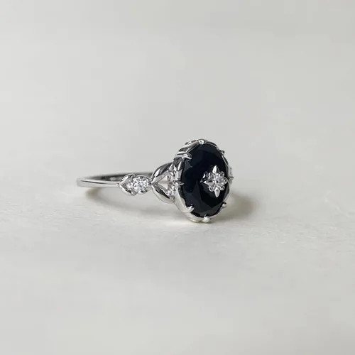 Vista 2 de Anillo Art Deco vintage para mujer