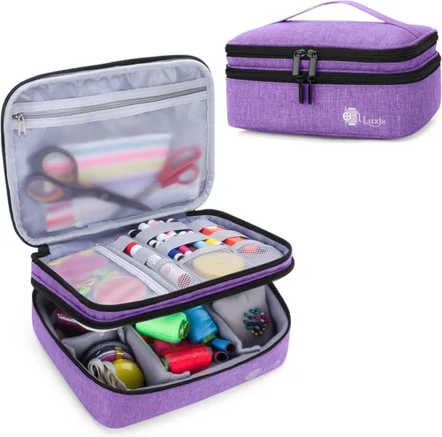 Vista 12 de Luxja - Organizador de accesorios de costura., Nylon, Azul oscuro, M