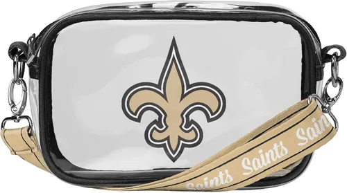 Vista 7 de FOCO NFL Womens NFL Team Logo Stripe Clear Crossbody Bag