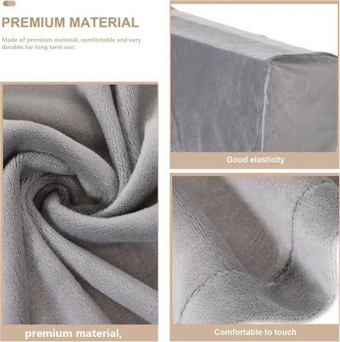 Vista 3 de BESPORTBLE Fundas elásticas para reposabrazos para sillas, sofá, sillón, sofás de terciopelo para el hogar, oficina, sofá reclinable, color gris