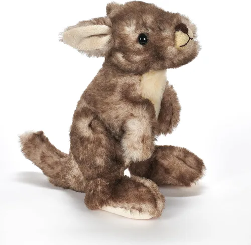 Vista 10 de The Petting Zoo Animal de peluche de canguro, regalos para niños, animales salvajes del zoológico Onez, juguete de peluche canguro de 9 pulgadas