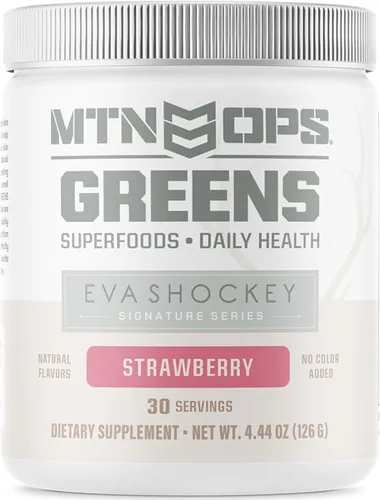Vista 10 de MTN OPS Super Greens Daily Superfood Blend naturalmente endulzado con fruta de monje apoyo inmune y digestivo Verdes ricos en clorofila, polvo
