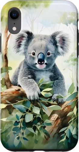 Vista 25 de Adorable Koala in a Tree Watercolor Case for iPhone 17