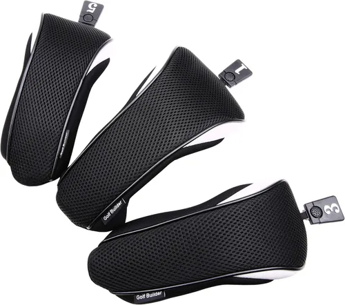 Vista 2 de Sword &Shield sports 3 unids/set conductor # 1 3 5 Fairway cubierta de madera del club de golf Headcover Negro