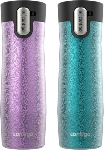 Vista 12 de Contigo AUTOSEAL West Loop - Taza de viaje de acero inoxidable aislada al vacío con tapa fácil de limpiar, 12 onzas, arándano