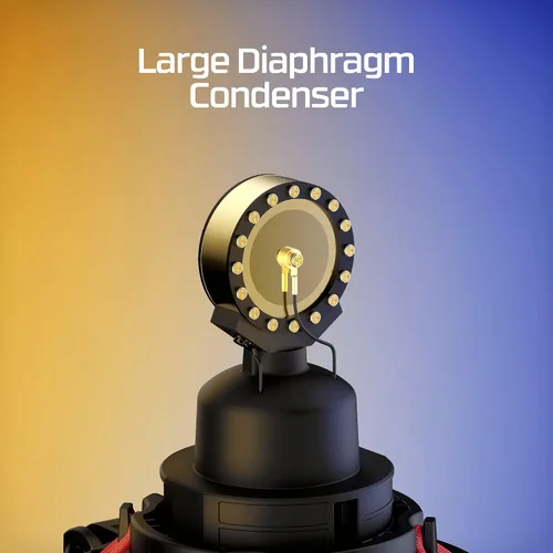 Vista 4 de HyperX Micrófono ProCast: micrófono de condensador de diafragma grande, conexión XLR