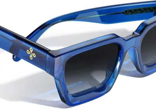 Vista 85 de VISOONE Moda 100% UV400 Protección Rectángulo TR90 Y2K Gafas de sol Accesorios para Mujeres Hombres RIVER, Transparente/Gris Rosa