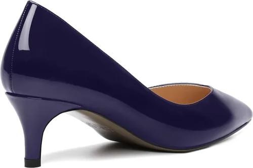 Vista 5 de AMBELIGHT Zapatos de vestir casuales para mujer, con puntera puntiaguda, patente, tacón bajo, zapatos de tacón bajo de 2 pulgadas