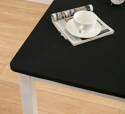 Vista 9 de Wolkemer Mantel Cuadrado Ajustado de Spandex Elástico Negro Cubierta para Mesa de Cóctel con Borde Elástico Cobertor de Mesa para Comedor Boda