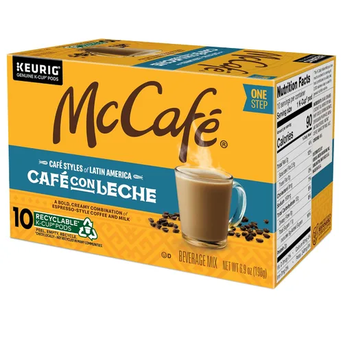 Vista 13 de McCafe Cafe Styles of Latin America Cafe con Leche, Keurig Cápsulas de café K-Cup de una sola porción, 60 unidades (6 paquetes de 10)