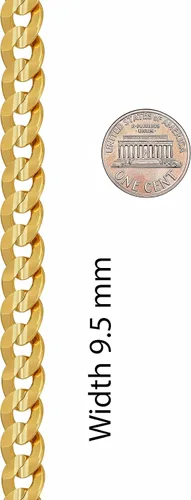 Vista 8 de LIFETIME JEWELRY Collar de cadena de eslabones cubanos chapado en oro de 24 quilates para hombres y mujeres (0.236 in y 0.374 in)