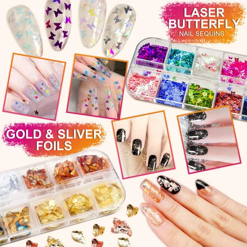 Vista 6 de Kit de arte de uñas de 37 piezas, herramientas de diseño de uñas