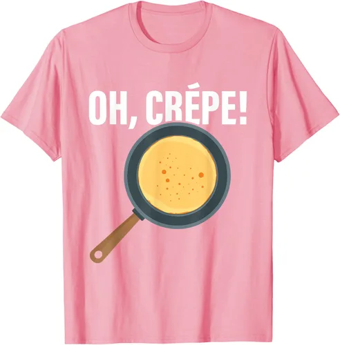 Vista 33 de Divertido juego de palabras "Oh, Crepe!" para crepes y pasteleros, Negro