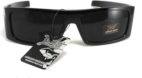 Vista 2 de Locs Hardcore Gangster Thug Biker Gafas de sol para hombre negro Lc59