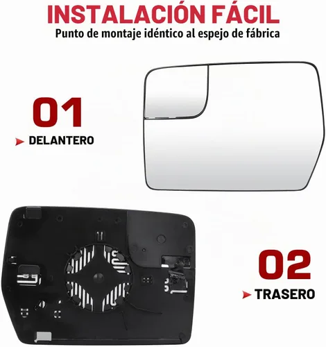 Vista 4 de Espejo calefactable para Ford F150 2011, 2012, 2013, 2014, repuesto BL3Z-17K707-E