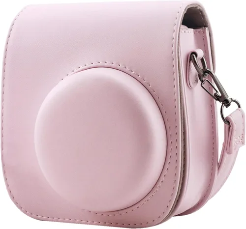 Vista 12 de Funda Protectora Compatible con Cámara de Fotos Instantáneas Fujifilm Instax Mini 12 11 9 8 con Bolsillo y Correa Ajustable (Mariposa Grande Pequeña)