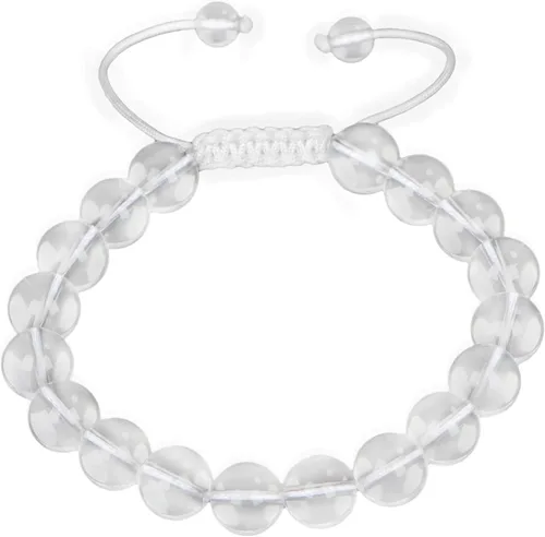 Vista 22 de AD Beads - Pulseras de gemas naturales de 0.39 pulgadas, cristales de sanación, macramé ajustable de 7 a 9 pulgadas