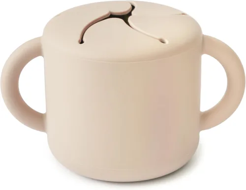 Vista 17 de mushie - Taza para merienda de silicona Contenedor de alimentos a prueba de derrames para niños pequeños y bebés (Abejas)