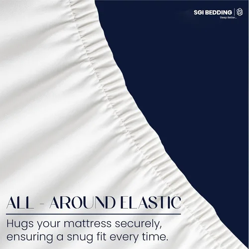 Vista 4 de SGI Bedding Protector de colchón impermeable prémium After V Berth, protector de cama de estilo ajustado, funda de colchón impermeable de algodón