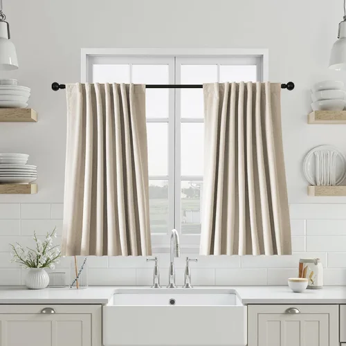 Vista 66 de UHITECH Short Blackout Curtains for Bedroom 24 Inch Long 2 Panels, Beige