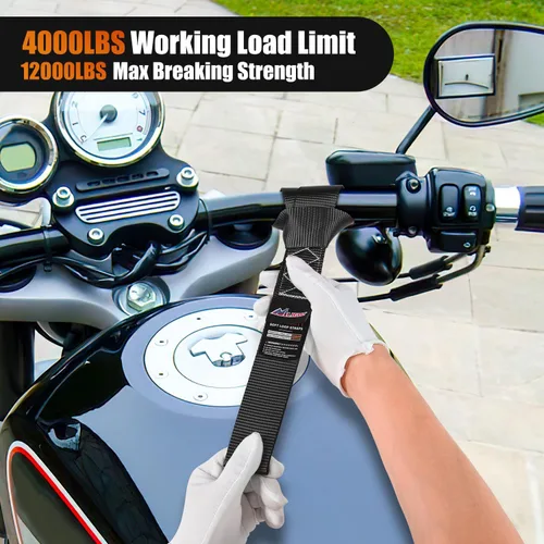 Vista 6 de Nilight Soft Loop - Correas de amarre de motocicleta de 1.7 x 17 pulgadas, resistentes, 12,000 libras, resistencia máxima a la rotura para asegurar