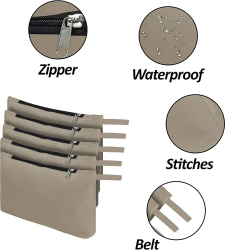 Vista 2 de Covers & all Bolsa de herramientas resistente al agua con cremallera resistente, multiusos para herramientas, almacenamiento de depósitos bancarios