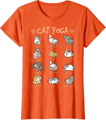 Vista 65 de Cat Yoga Poses Cats Practicing Mindfulness Meditación Kitten - Camiseta, Negro, S