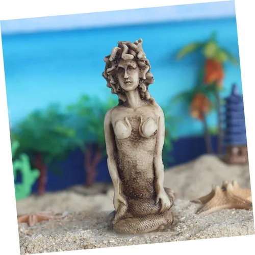 Vista 6 de Medusa - Figura de serpiente escultura de mitología griega de resina, decoración decorativa para el hogar para coleccionistas, estatua de escritorio