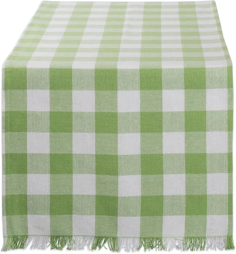 Vista 25 de DII Colección de Mesa a Cuadros Pesada con Flecos, Camino de Mesa, 14x72 pulgadas, Gris 2-Gris