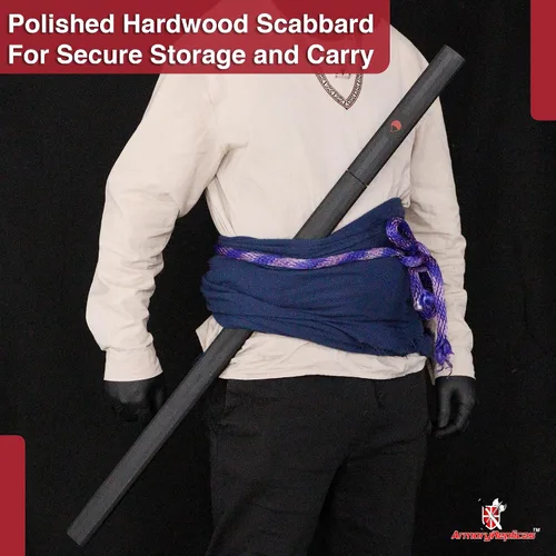 Vista 4 de Espada Ninja de corte de hierba Sasuke fabricada a mano Replica de espada Straitblade coleccionable de acero al carbono