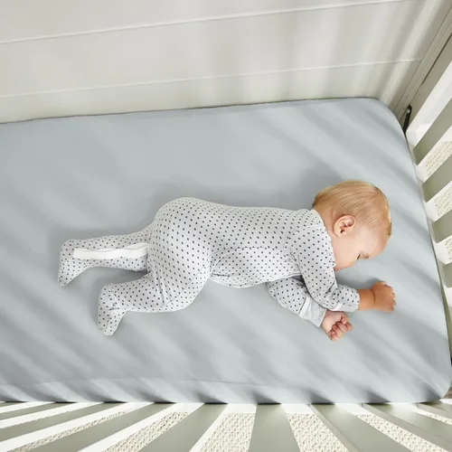 Vista 3 de Bedgear Baby Dri-Tec Performance - Sábana bajera para cuna, absorbe la humedad, suave al tacto, color verde claro