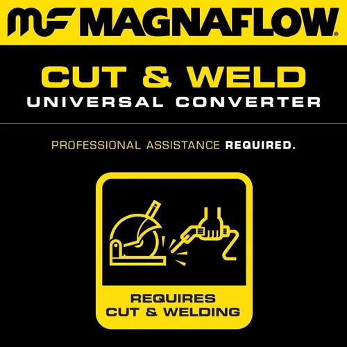 Vista 2 de Catalizador MagnaFlow 4451354: Entrada/salida de 2"/2", grado California, ajuste universal (compatible con CARB)